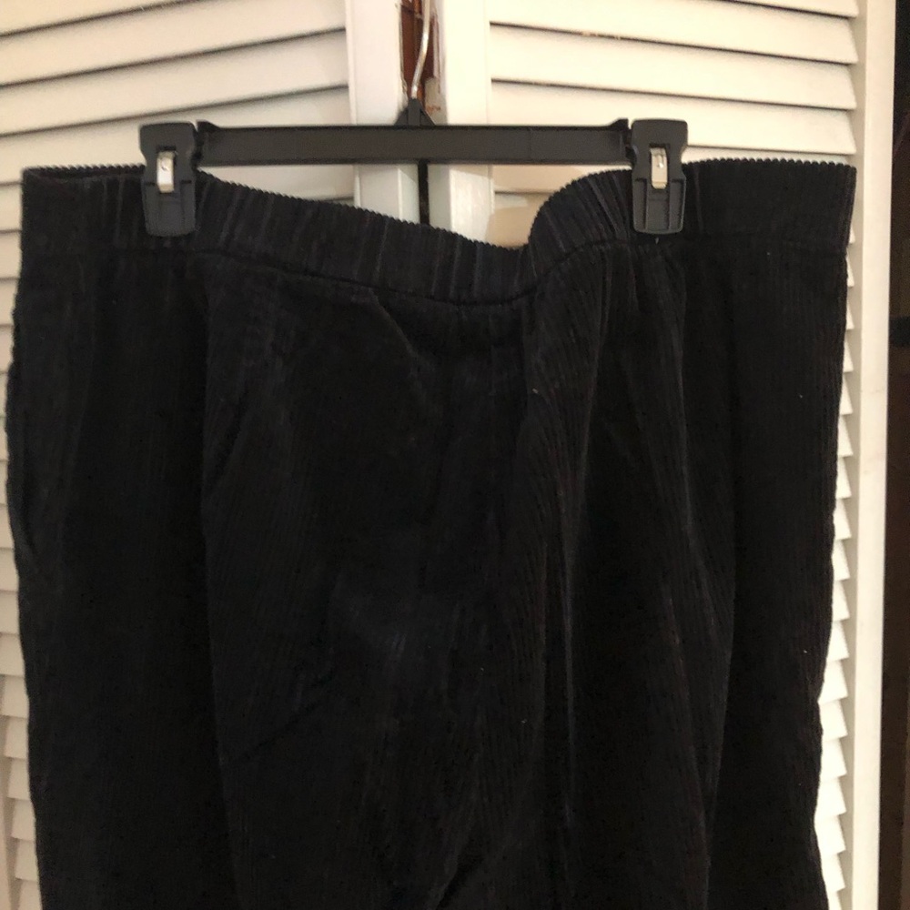 Eileen Fisher Black Wide-Leg Corduroy Pants 1X New With Tag - Picture 5 of 8